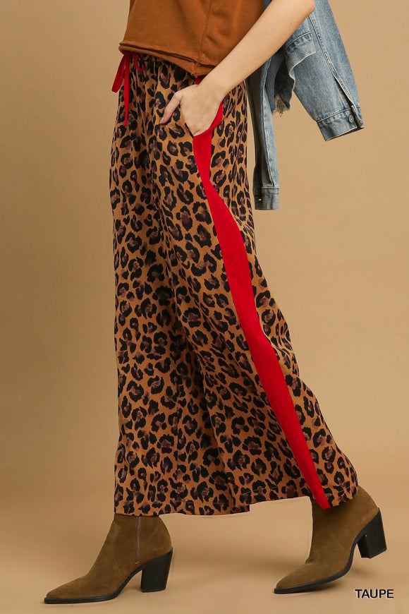 Emily Leopard Wide Leg Pants