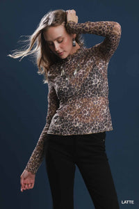 Gabby Leopard Sheer Top
