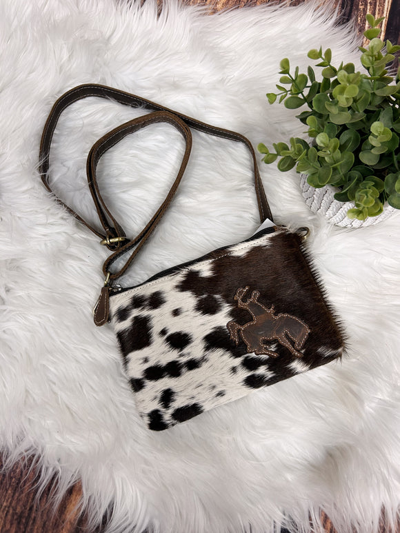 Western Cowhide Crossbody Purse