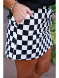 Checkerboard Checkered Skort