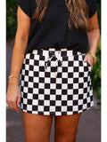 Checkerboard Checkered Skort