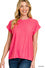 Addy Slub Cuffed Sleeve Tee