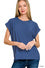 Addy Slub Cuffed Sleeve Tee
