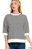 Hallie Striped Short Sleeve Top