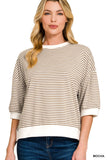 Hallie Striped Short Sleeve Top