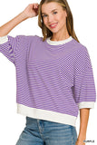 Hallie Striped Short Sleeve Top