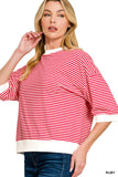 Hallie Striped Short Sleeve Top