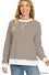 Zoe Striped Rib Banded Sweatshirt