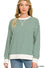 Zoe Striped Rib Banded Sweatshirt