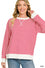Zoe Striped Rib Banded Sweatshirt