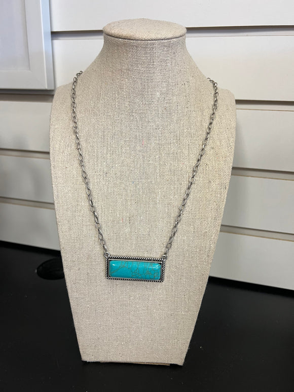 Turquoise Bar Necklace