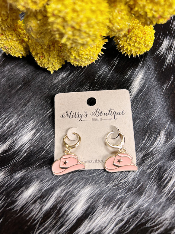 Charmin' Cowgirl Huggie Earrings