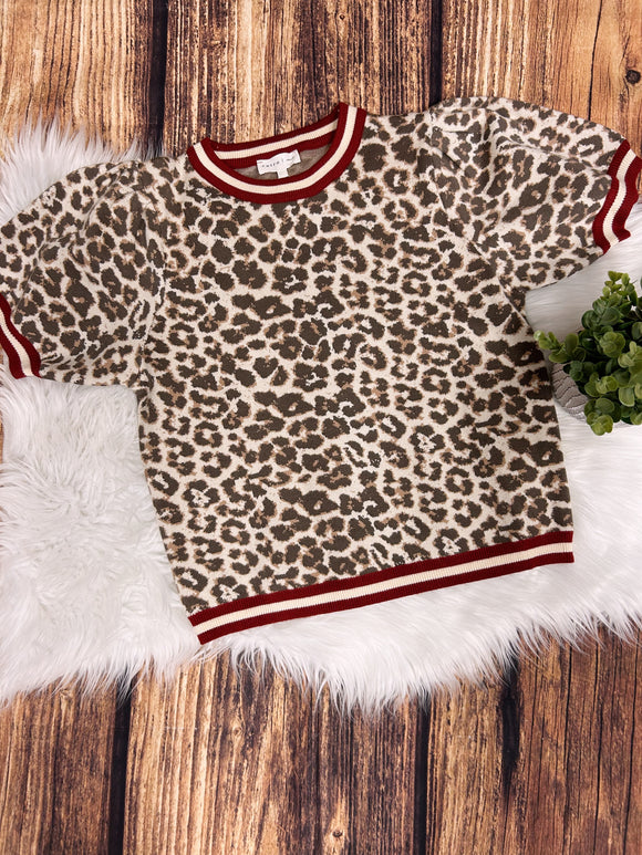 Kenzie Leopard Ruffle Top