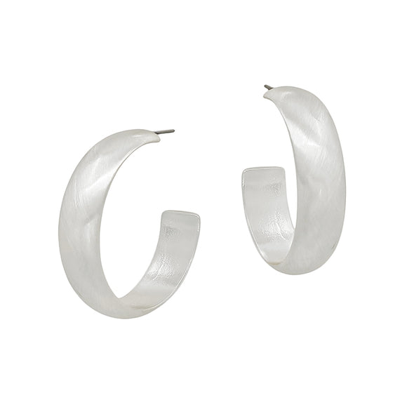 Viv Matte Silver Earrings