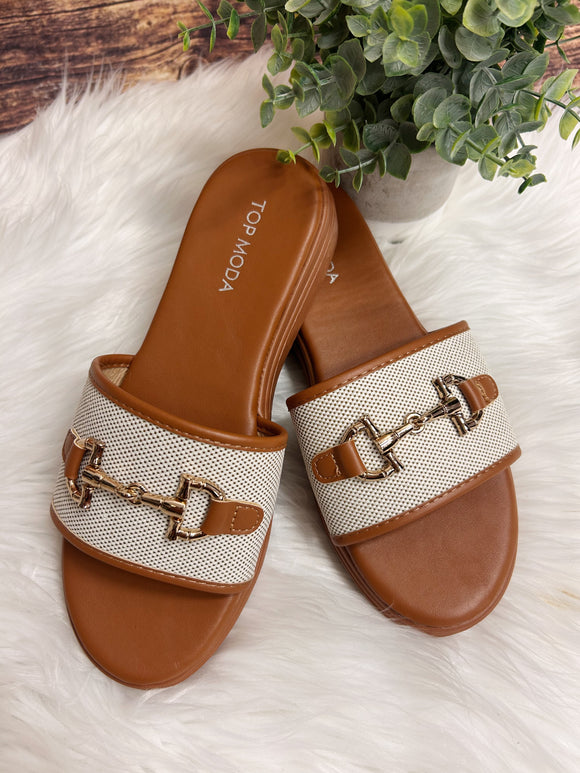 Horse Bit Leather Sandal