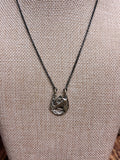 Detailed Horse Shoe Sterling Silver Necklace