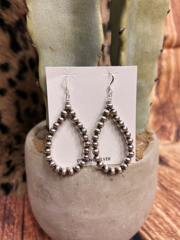 5mm Navajo Dangle Hoop Earrings