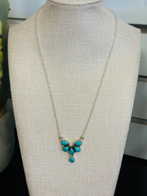 Hada Sterling Silver Turquoise Necklace