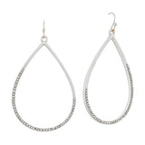 Rhinestone Teardrop 1.5" Earring