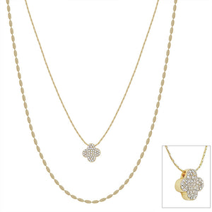 Double Layered Knot Chain Necklace GOLD