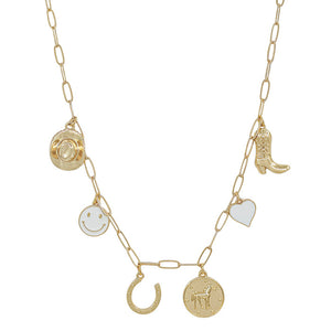 Gold "Western" Charm Necklace