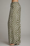 Rylee Olive Zebra Wide Leg Pants
