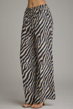 Rylee Olive Zebra Wide Leg Pants