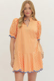 Alli Orange Stripe Dress