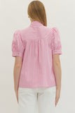 Tatum Striped Bow Top