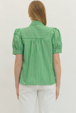 Tatum Striped Bow Top