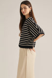 Sutton Stripe Poncho Top