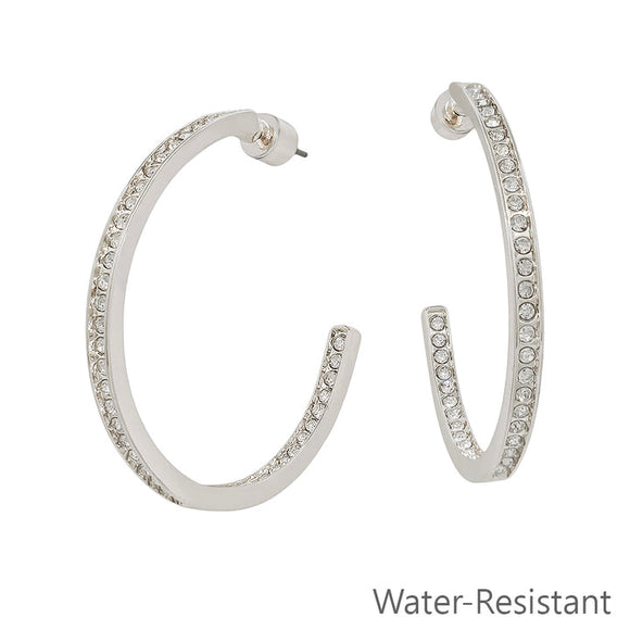 Pave Hoop Earring