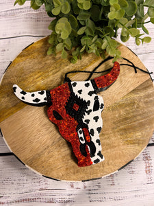 Gone Country Bull Vanilla Leather Car Freshie