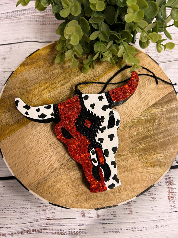 Gone Country Bull Vanilla Leather Car Freshie
