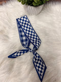 Blue Patterned Twilly