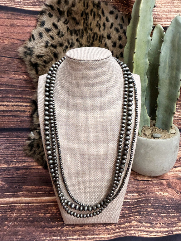 Faux Mixed Pearl Necklace Stack