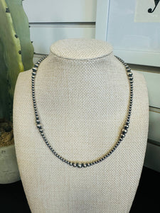 3-6MM Graduated Navajo Pearl Necklace