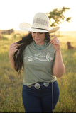 Desert Olive Embroidered Tee