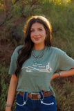 Desert Olive Embroidered Tee