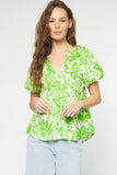 Glenna Floral Puff Sleeve Top