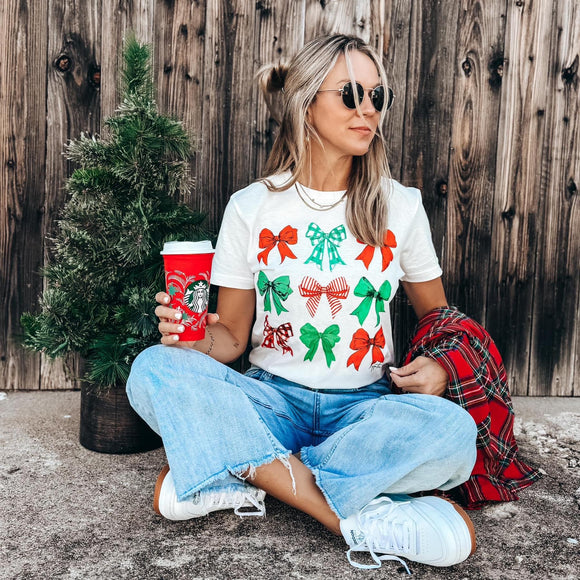 Christmas Bow Tee