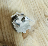 Sterling Silver Turquoise Oval Cluster Ring