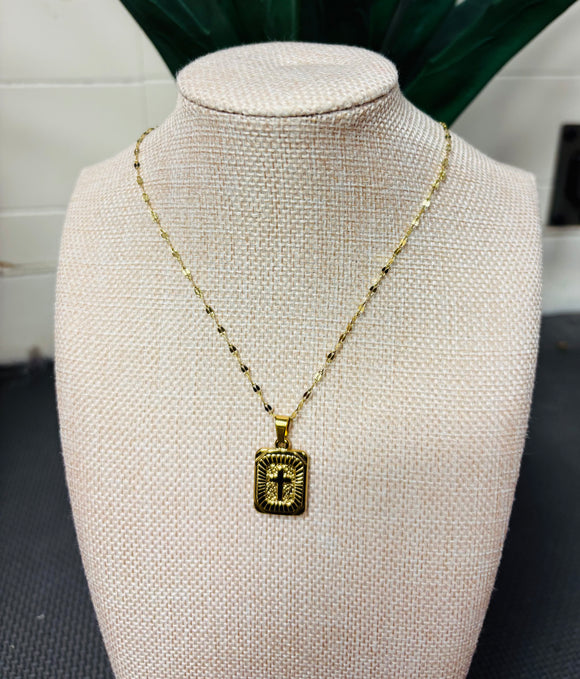 Gold Cross Pendant Necklace