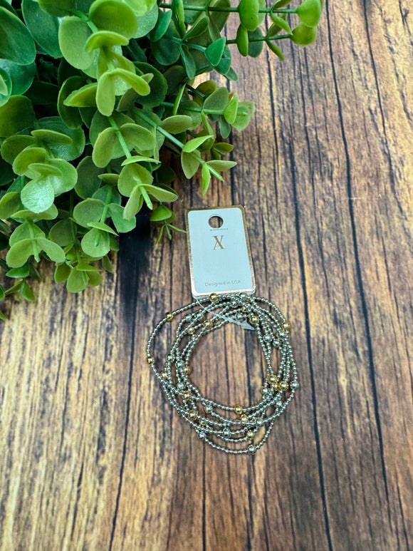 Mixed Metal Beaded Bracelets