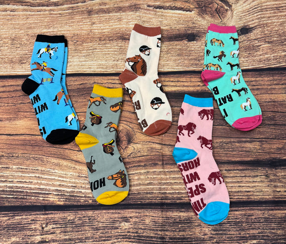 Horse'in Around Socks