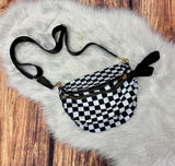 Zuri Nylon Checkered Bag