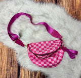 Zuri Nylon Checkered Bag