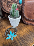 Faux Turquoise Navajo Bead Bracelet