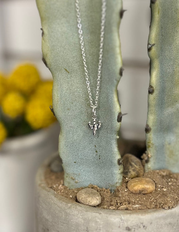 Sterling Silver Cactus Necklace