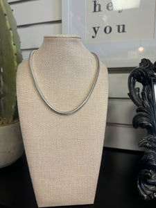 Silver Tube Snake Necklace